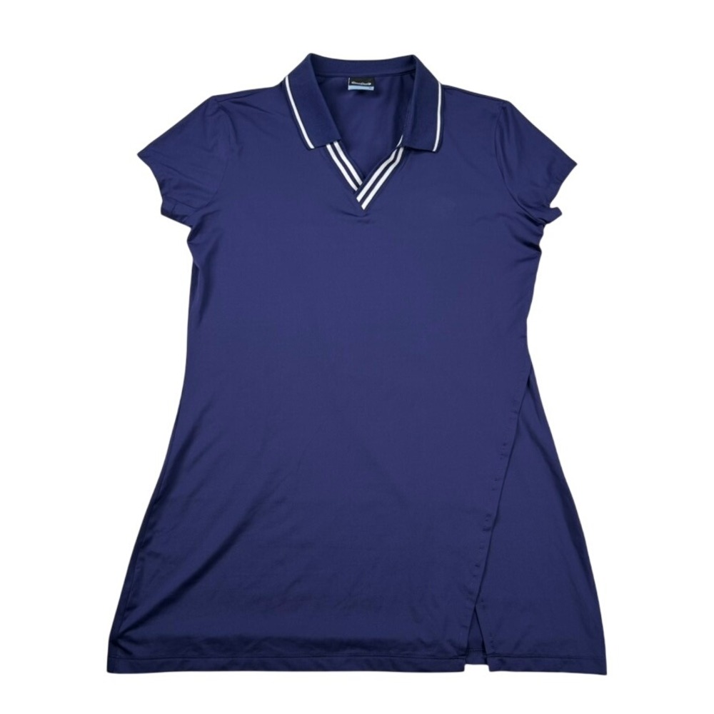 Good Good Golf Polo Dress Womens XL Navy V-Neck Wrap Front Performance Tennis